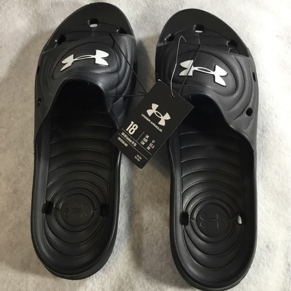 Under Armour Other - Under Armour Black Men’s Slide Sandals SZ18